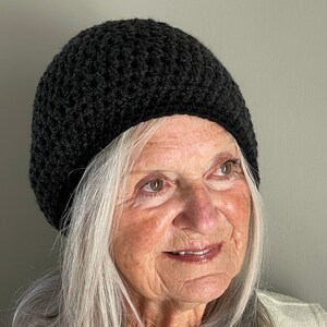 One of Kind Black Winter Hat / Unique Black Crochet Hat / Women's Winter Accessories image 10