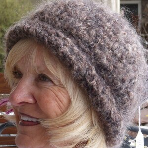 Original crochet winter hat / One of a kind, unique brown hat / image 5