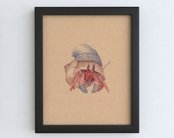 Winter Hermit Crab Print