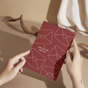 Carta de amor, descarga digital, postal moderna, tarjeta de cumpleaños, idea de regalo, postal de diseño, minimalista, tarjeta de felicitación, amor