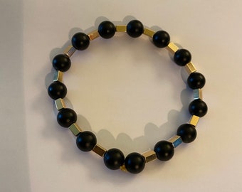 Onyx and Gold Bracelet