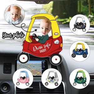安全運転パパのアクリル製車用ハンガー、パーソナライズされたアクリル製車用ハンガー、新米パパへのギフト、彼への初めての父の日ギフト、パパへのクリスマスプレゼント
