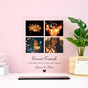 Best Friends Photo Collage Acrylic Frame,Best Friend Birthday Gifts for him her,Custom Photo Gifts for Friend,Friendship Photo Keepsake