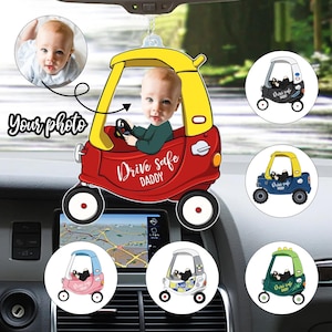 パーソナライズされたアクリル製カーハンガー、安全運転を心がけるパパのアクリル製カーハンガー、新米パパへのギフト、彼への初めての父の日ギフト、父親へのギフト