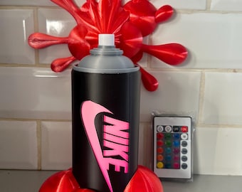 Lampada decorativa in stile graffiti Nike con illuminazione LED multicolore