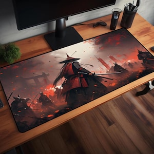 Samurai Desk Mat: XXL Gaming Mousepad with Japanese Art