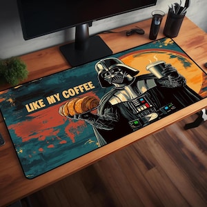 Darth Vader Coffee Mouse Pad - RGB Starwars Gaming Desk Mat