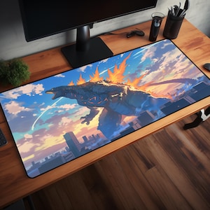 Godzilla Desk Mat - Godzilla RGB Mouse Pad - Sci-fi Extra Large Mouse Pad - Gaming,Keyboard Mat -Custom Mousepad -Deskpad Gamer Gift For Him
