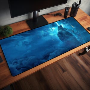 Godzilla Desk Mat - Godzilla RGB Mouse Pad - Sci-fi Extra Large Mouse Pad - Gaming,Keyboard Mat -Custom Mousepad -Deskpad Gamer Gift For Him