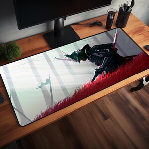 Samurai Desk Mat: XXL Extended Mousepad with Japanese Art