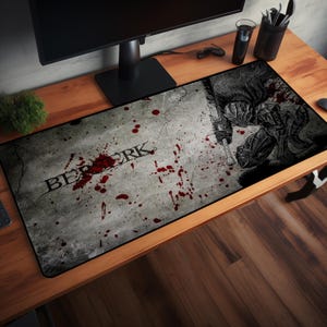 Berserk Mouse Pad | RGB Gaming Mouse Pad | Dark Fantasy Anime Desk Mat for Gamers | Berserk desk Mat | Japanese Keyboard Mat