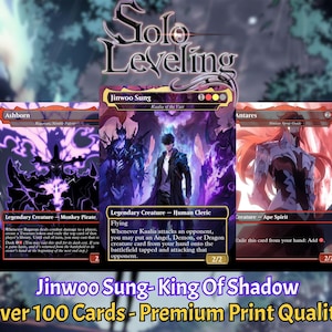 Solo Leveling Commander Deck • Jinwoo Sung Mtg Proxy Deck • Solo Leveling Proxy Card •  Custom Mtg Proxies • Mtg Proxy • Mtg Deck Box