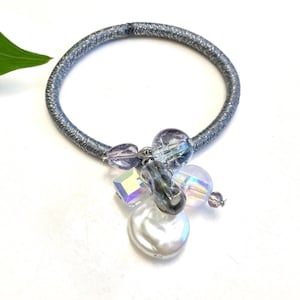 Shiny purple | Hair tie charm | Pony tail holder | Hair accessories with pearls | Daily hair accessories | Hair tie in your desired color