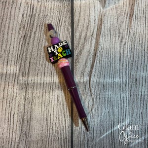 Beadable Pen EMOJI CUSTOM PEN - teacher appreciation - made to teach - unique pens - teacher pens - custom teacher gift - TP004