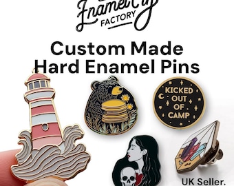 CUSTOM Made Hard Enamel Pin Badges. Customised with your own design. Personalised Metal Lapel Pins.