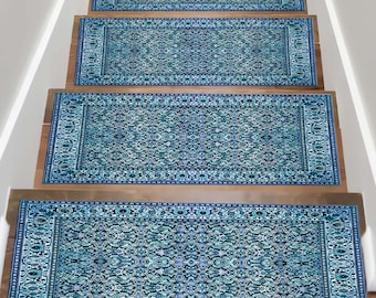 Tappeto per scale, design vintage, battistrada decorativo, tappetino antiscivolo, tappeto elegante, tappeto per scale, motivo tradizionale, tappeto elegante, alla moda per interni