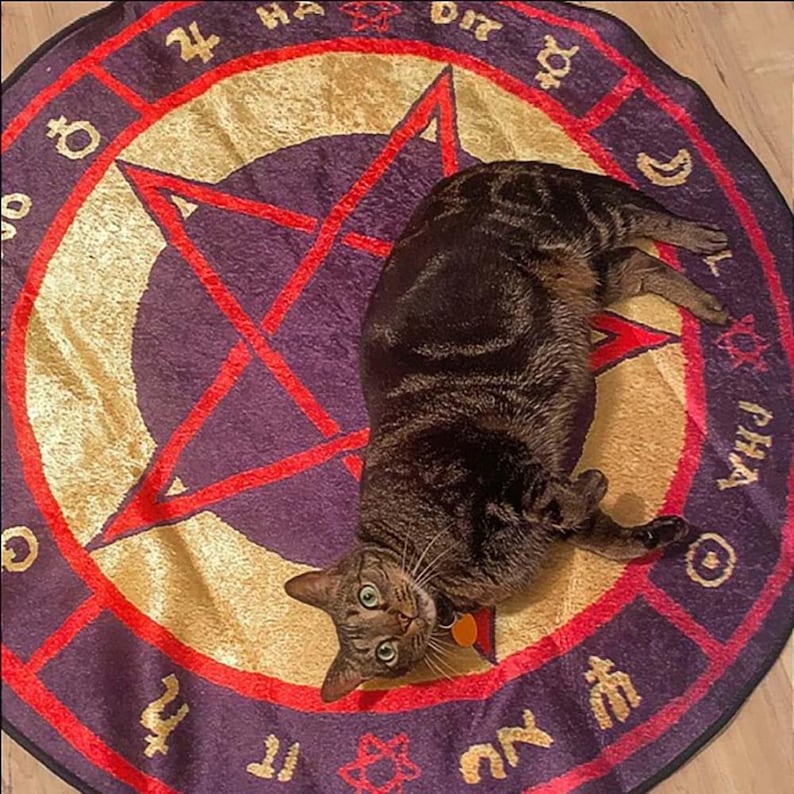 Wicca Rugs The Love Witch, Pentagram Rug, Gothic Decor, Witchy Room Mat, Occult ...