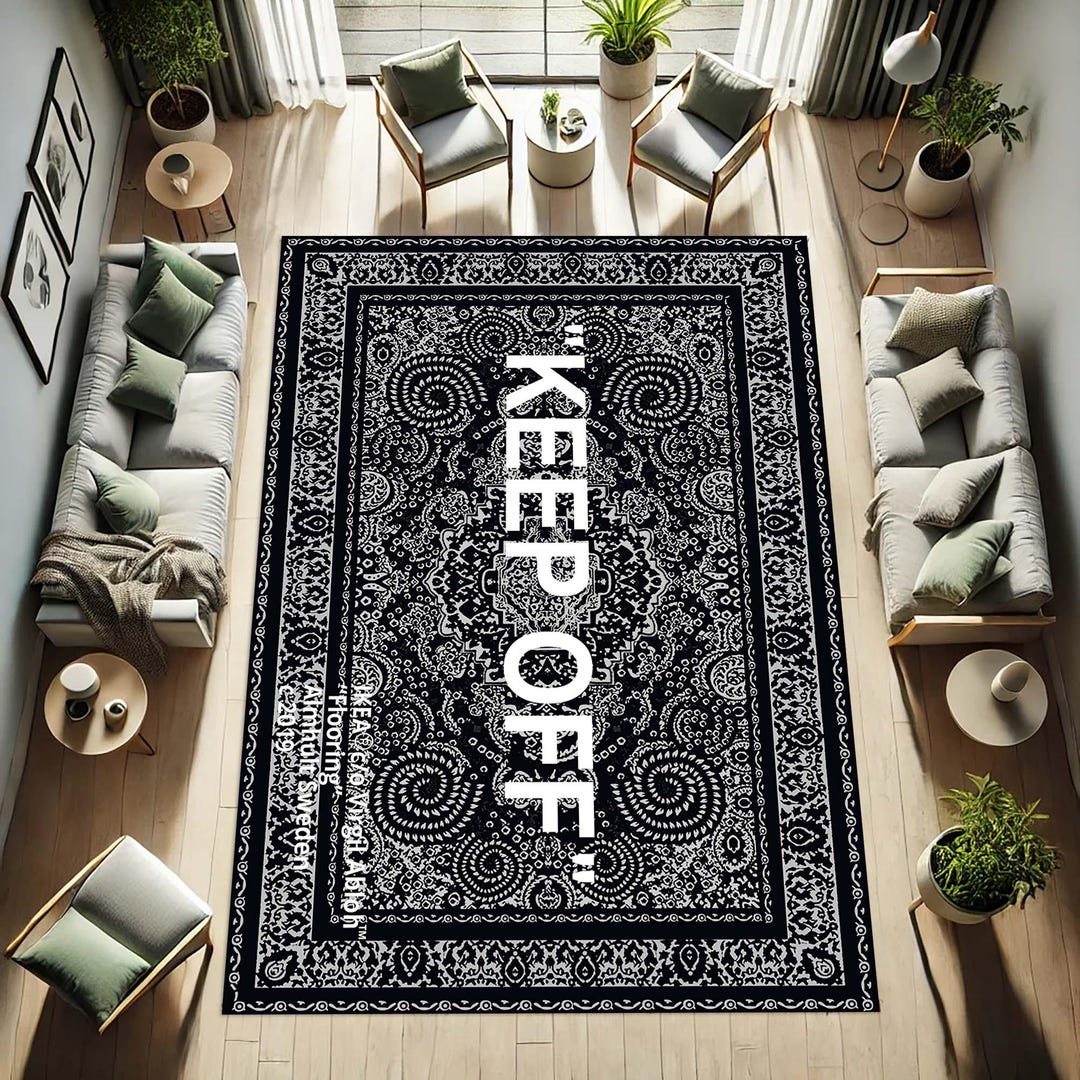 Keep off Rug, Boho Bandana Rug, Urban Room Carpet, Cool Typography ...