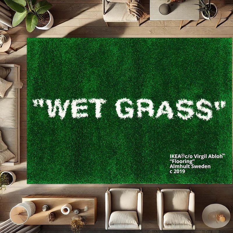 Grass Style Rug Wet Grass Rug - Etsy