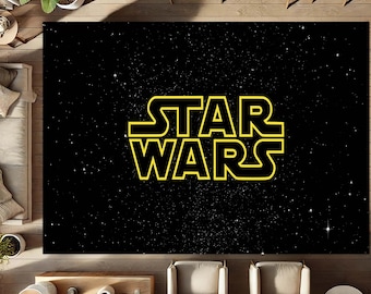 Star Wars Rug, Galaxy Carpet, Sci-Fi Home Decor, Space Theme Mat, Geek Room Decor, Cool Gaming Rug, Sci-Fi Fan Gift, Living Room Carpet