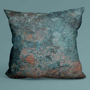 Rustic Pillow Cover, Grunge Decor, Moody Cushion, Abstract Throw, Earthy Tones, Industrial Look, Boho Accent, Vintage Style, Cozy Sofa