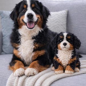 Personalized Dog Cat Crochet Doll From Photo Custom Portrait Pet Stuffed Animal Gift