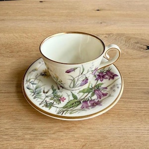 K&A Krautheim Selb Bavaria Wiesengrund und Bergeshöh&#39;n Espresso Cup and Saucer - Decor Scene H