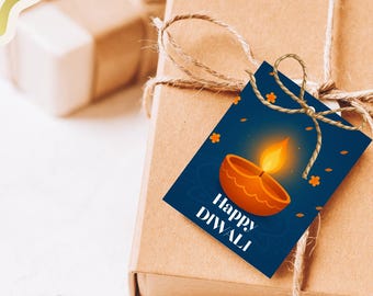 ディワリ ギフトタグ セット: 繁栄のデザイン (デジタル ダウンロード)