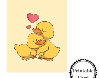 恋するダックスのグリーティングカード：記念日、バレンタインデー（デジタルダウンロード）