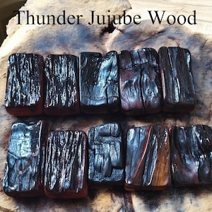 Handcrafted Lightning-Struck Jujube Wood Amulet | Ancient Taoist Protection Charm | Natural Spiritual Guardian, Powerful Home Evil-Repelling