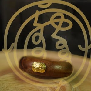 Lightning-Struck Jujube Wood Ring: Taoist Talisman for Protection-Customizable Consecration Service
