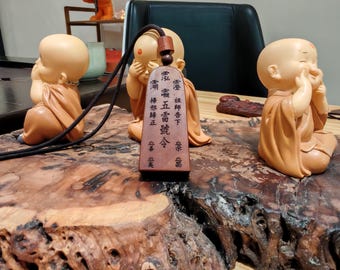 Handmade Thunder-Struck Jujube Wood Talisman: Taoist Protection Pendant-Customizable Consecration Service