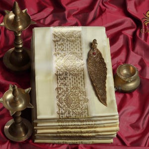 Cancer Zodiac Handloom Silk Dhoti – Nurtured in Tradition, Radiant in Emotion