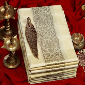 Aries Zodiac Handloom Silk Dhoti – Woven for the Bold, Tailored for the Fearless