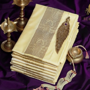 Scorpio Zodiac Handloom Silk Dhoti – Depth and Power, Handwoven in Zari