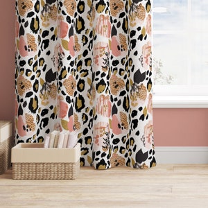 Iffvgx Leopard Print Curtains 42(w) x 63(H) for Living Room Leopard Print Curtai