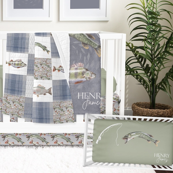 Fishing Crib Bedding Etsy