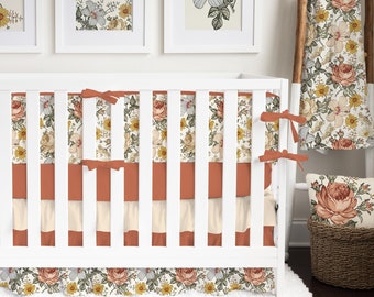 orange crib bumper
