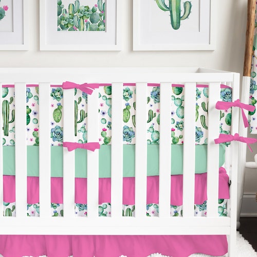 Floral Crib Girl Bedding Baby Nursery Crib Set Bright Flower Etsy