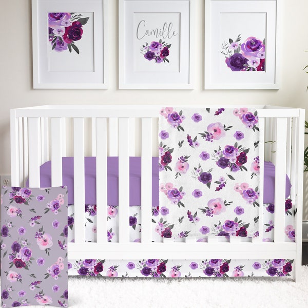 Gray Crib Bedding Etsy