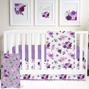 Lavender crib bumper store