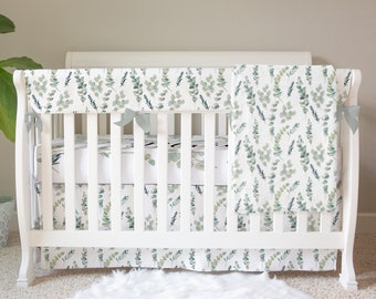 greenery crib bedding