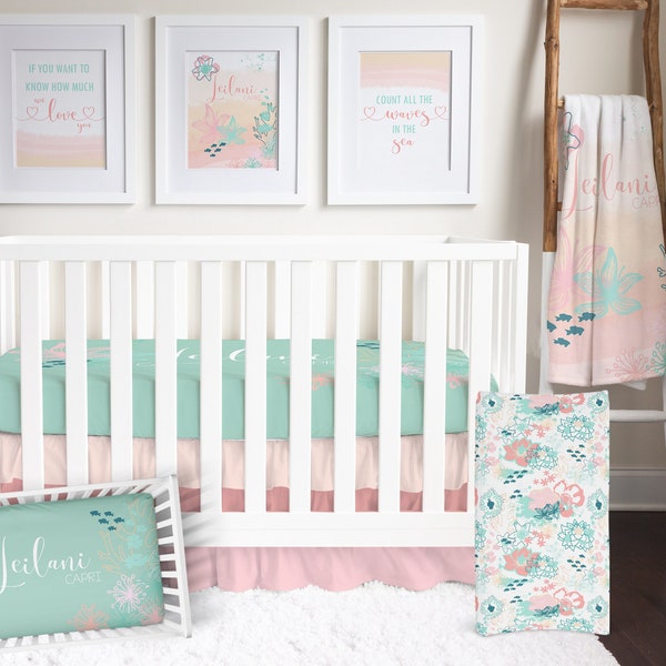 Coral Baby Bedding Etsy
