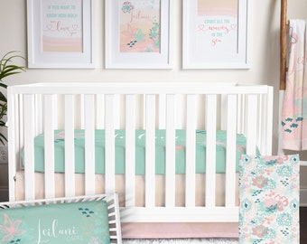 Crib Bedding Mint And Grey Nursery Room Mint Green Nursery Bedding