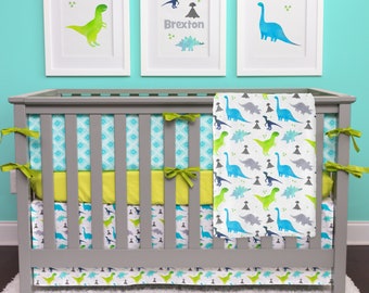 bright colored crib bedding