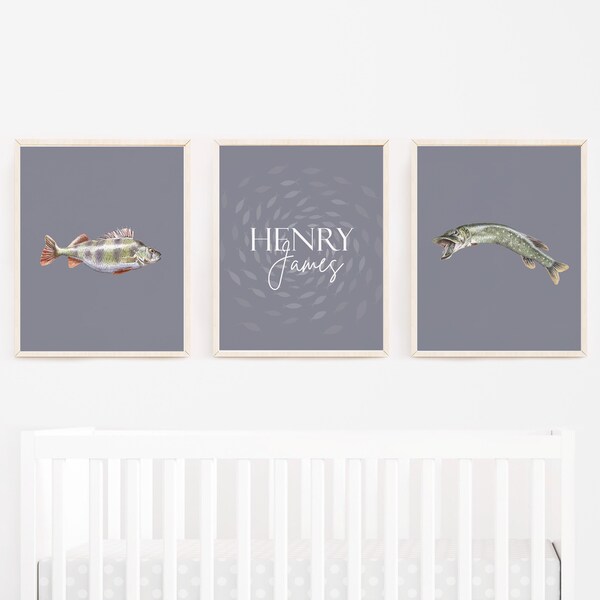 Nursery Fishing Decor Etsy