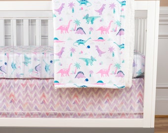 girly dinosaur bedding