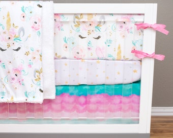 unicorn baby crib bedding