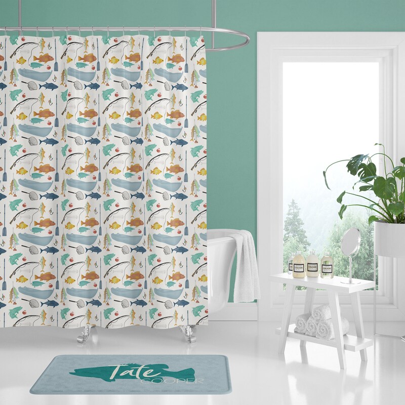 Fish Shower Curtain - Etsy