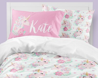 unicorn bedding girls room duvet cover comforter queen king twin pink purple pillowcase with name custom personalized room decor - Unicorn Bedding unicorn bedding girls room duvet cover comforter queen king twin pink purple pillowcase with name custom personalized room decor - Unicorn Bedding